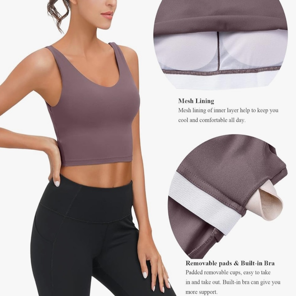 Light Lavender Crop Tank Top - Picture 8 of 9